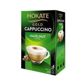 Mokate Gold Cappuccino Hazelnut Flavour 6 boxes 8 sachets total 48 bundle