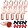 XHF 10PCS 2/0 AWG-3/8 Heavy Duty Battery Lugs with 3:1