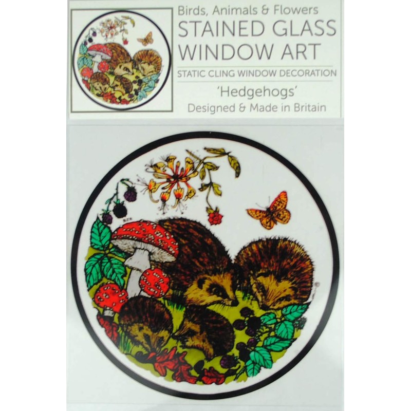 Static Window Cling in a Hedgehogs Design