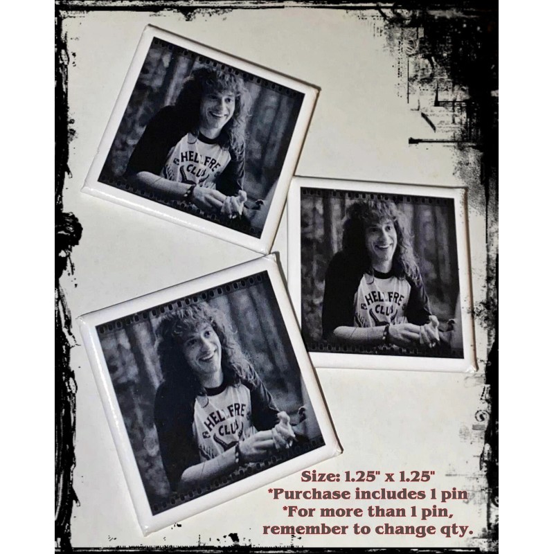 Eddie Munson Pinback Button | Stranger Things 4 | Hellfire