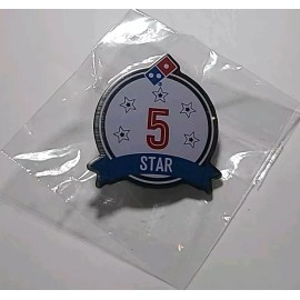 dominos *RETIRED* Domino's Pizza Hat Pin 5 FIVE STAR OER INSPECTION