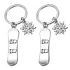 CHROMACRAFT 2 Pieces Snowboard Keychains, Creative Keychains, Winter Sports Keychains,