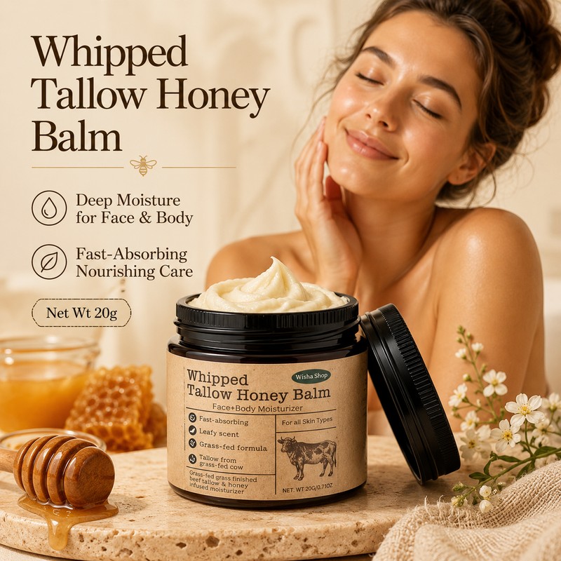 Whipped Beef Tallow Honey Balm for Face & Body –