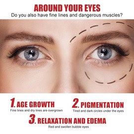 Grospe Eye Cream for Dark Circles and Puffiness, Under Eye Cream for Wrinkles and Bags, Anti Aging Eye Cream helps Improve Dryness; for Sensitive Skin - 1.7 OZ