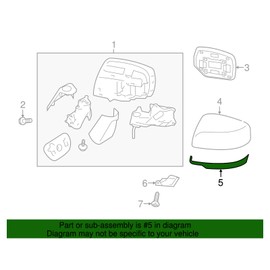 Subaru Right Passenger Lower Cover Panel Mirror 2015-2021 WRX & STi 91054VA201 2015-2017 Crosstrek 2015-2016 Impreza Genuine OEM
