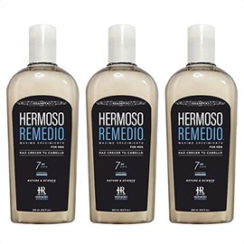 Shampoo Anticaída Hombre 250 ml x 3  Combate Alopecia y Caspa  Crecimiento Capilar 7 en 1  Sin Sulfatos ni Parabenos  con Biotina, Queratina  Colágeno