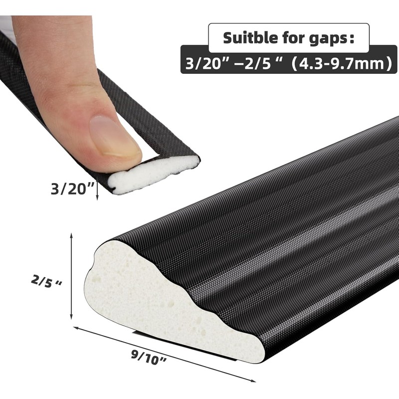 Guardapolvo y Protector para Puerta,Burletes de Cuña Puertas Ventanas,Tiras Sellado