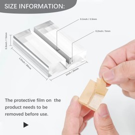 50 Pcs Acrylic Place Card Holder, Card Display Stand with Card Slot Table Number Holders Acrylic Sign Holder Clear Acrylic Stand for Table Wedding Menu Office Meeting Name Display