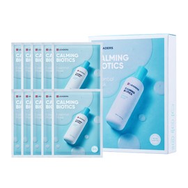 LEADERS Calming Biotics Essential Mask (25ml) – Deep Hydration & Soothing for Sensitive Skin, Vegan-Friendly, Cica & Probiotic Complex for Dry & Irritated Skin, Cooling & Moisturizing 10 Sheet Mask