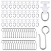 100 Pcs Curtain Track Gliders Hooks 50 Plastic Curtain Tracks