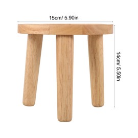 Milisten Wooden Plant Stand Small Indoor Flower Pot Holder Riser for Home Desk Living Room Decor 6 Inch Height Minimalist Style