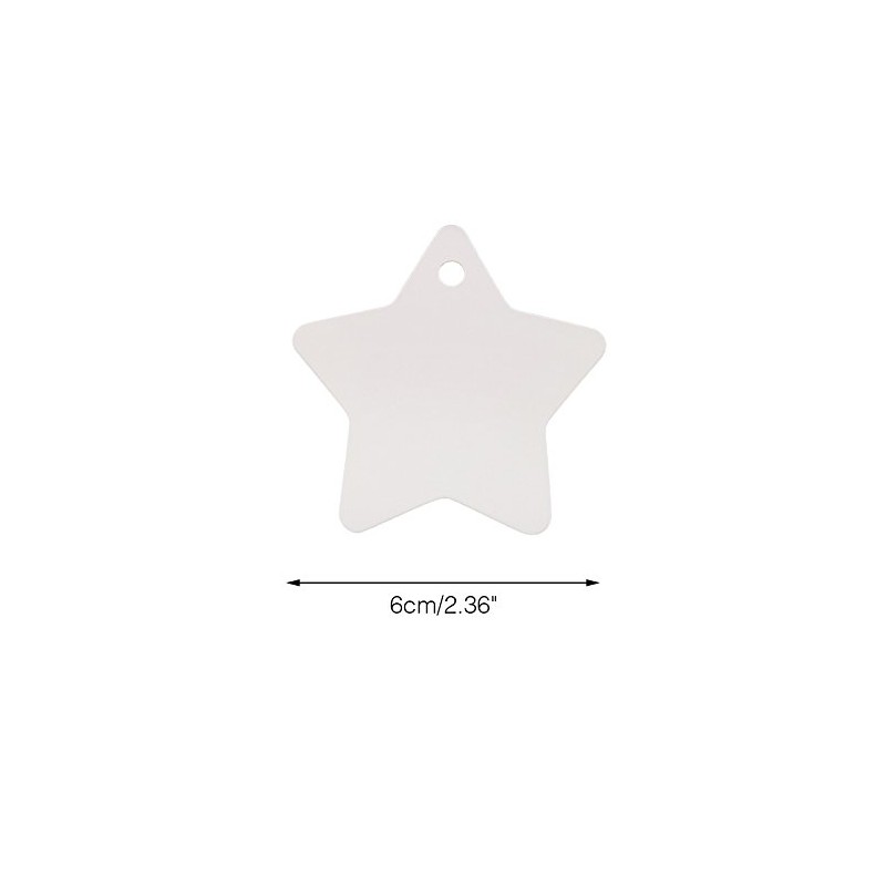 White Star Gift Tags,Blank Gift Tags with String,100 Pcs Kraft