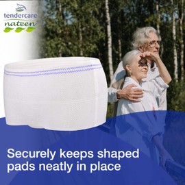 Tendercare Nateen - Reusable Incontinence Pants - 30 Large Adult Mesh Pants - Incontinence Stretch Net Pants for Men & Women - Latex Free Material