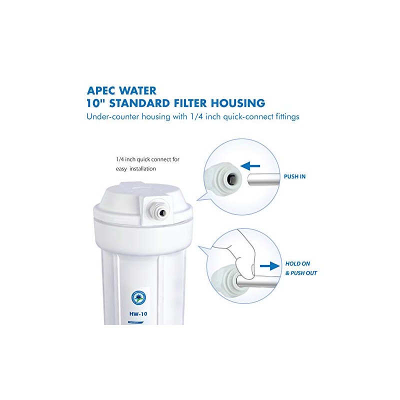 APEC Water Systems HW-10 10" White Standard Filter Housing with