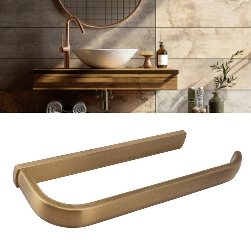 Wall Mounted Towel Rack Stainless Steel Retro Style Space Saving