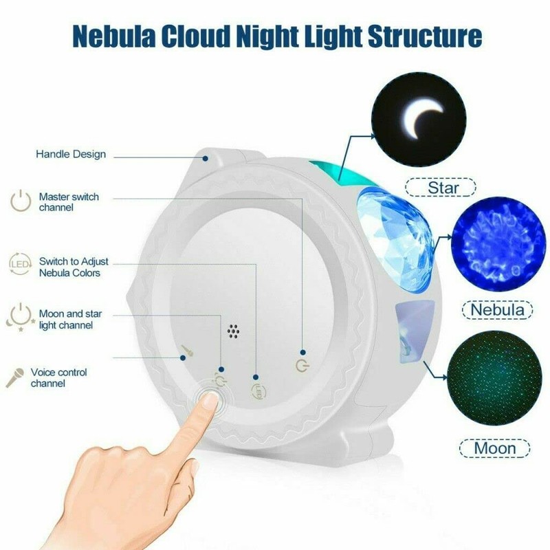 Galaxy Starry Night Light 3In1 LED Projector 3D Ocean Star