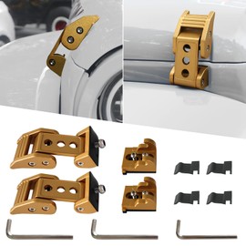 WWFGYX Hood Latches Aluminum Hood Latch Catch Kits Compatible with Jeep Wrangler JK/JKU 2007-2018 & JL/JLU 2018-2024 Gladiator JT