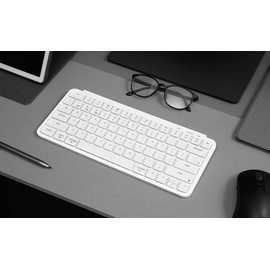 Keychron B1 Pro Ultra-Slim Wireless ZMK Custom Keyboard, Programmable Bluetooth/2.4 G/Wired Lightweight with 1200-Hour Long Battery Life Quiet Key for Mac/Windows - Ivory White