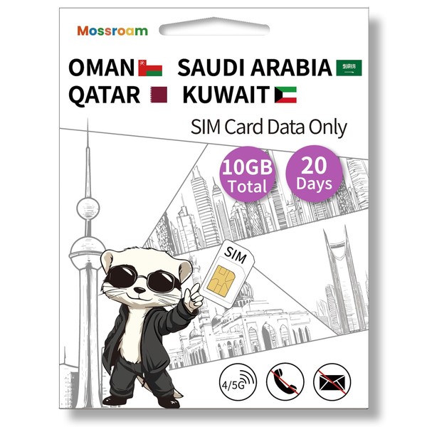 3-in-1 SIM Card for Saudi Arabia, Qatar, Oman, Kuwait –