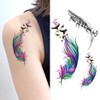 Oottati 2 Sheets Small Tiny Hand Temporary Tattoo Stickers Colorful