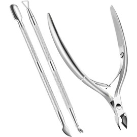 Cuticle Trimmer Sharp Dead Skin Clipper, Stainless Steel Durable Pedicure Manicure Tools Cutter Nipper Scissor Clipper for Fingernails and Toenails Dead Skin Cuticle Remover Nippers (COLOR:silver)