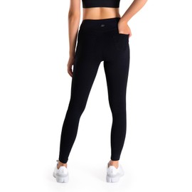 Yogipace,5 Pockets,Extra Tall Women's Extra Long Yoga Leggings Workout Active Pants Skinny Stretch Tights,34",Black,Size M