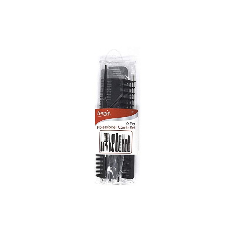 Annie Professional Comb Set 10Ct Black