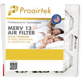 Proairtek AF10101M13SWH Model 10x10x1 Air Filter, MERV 13; Ideal for Anyone Wanting Clean, Crisp Air in Their Home; Offers Enhanced Airflow and Efficiency; High-performance Filtration