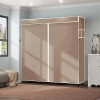 Portable Closet Organizer with Waterproof Cover Storage Shelves Rack Wardrobe