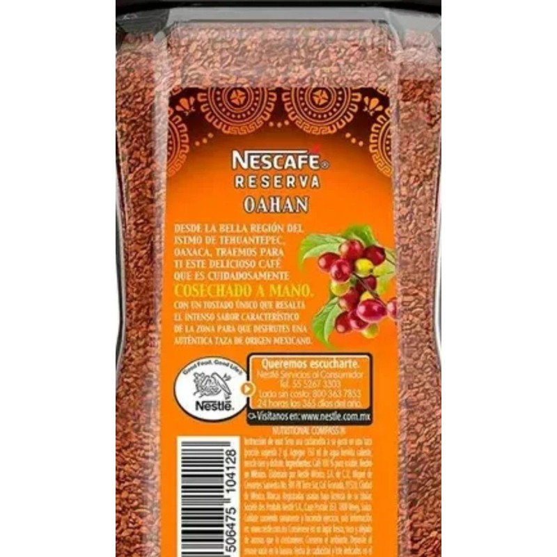 Nescafé reserva Mexicana Oahan Instan Coffe Café Soluble 180g Exp