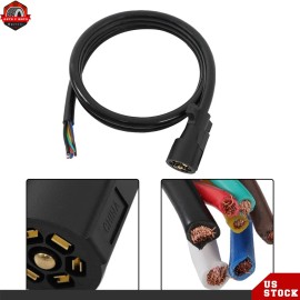 berliii 6ft 7-Pin Trailer Plug Cord Wire Cable 7 Prong Trailer Light Wiring Connector