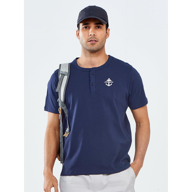 NORTHYARD Men's Henley Shirts Casual Short Sleeve Heavy Cotton T-Shirts