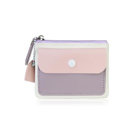 Andiker kleine Münze Geldbörse mit langem Hals Lanyard, weiches PU-Leder Damen Geldbörse Nette kleine Geldbörsen für Frauen mit Herzform Anhänger Snap Reißverschluss Taschen (Weiß)