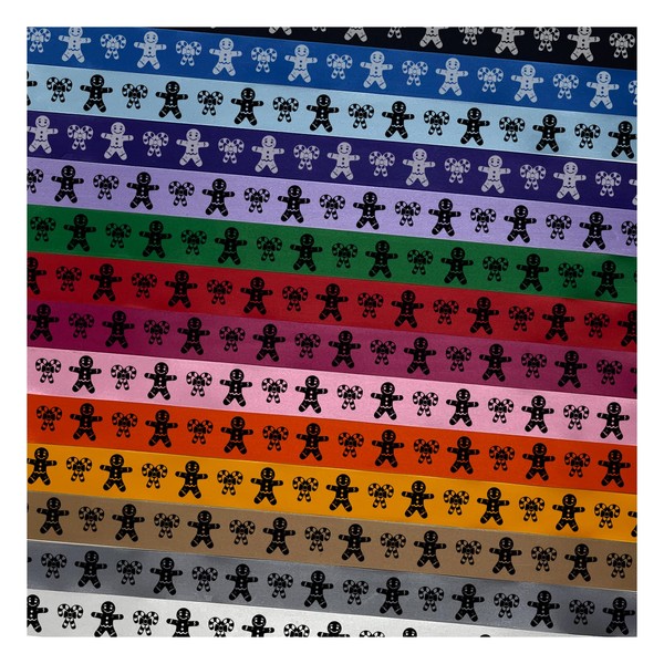 Christmas Gingerbread Man Satin Ribbon for Bows Gift Wrapping DIY