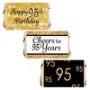 Black and Gold 95th Birthday Mini Candy Bar Wrappers -