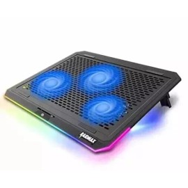 RAIDMAX Laptop Cooling Pad for 15.6-17 Inch with 3 Fans RGB Lighting PC, Mac