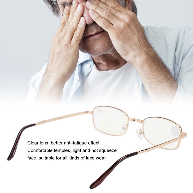 Folding Presbyopic Glasses Blue Light Blocking Anti Fatigue Reading Glasses