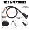 Leather Phobia 36" Leather Motorcycle Get Back Whip for Handlebar