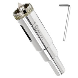 Qjaiune 1-9/16 Inch / 40mm Diamond Hole Saw with Pilot Drill Bit, 1-9/16 Inch Cutting Depth Glass Hole Saw Tile Hole Saw Drill Bit, Ceramic Hole Saw for Marble, Granite, Fiberglass, Porcelain, Quartz