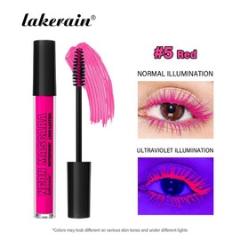 lakerain fluorescent colored mascara waterproof long lasting non smudging fluorescent color bright maracujajuicy lips - Color: red (color)