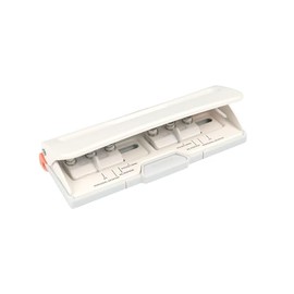 Bira Craft - Perforadora ajustable de 6 agujeros, color blanco roto, capacidad de 8 hojas, tamaño mini/bolsillo A3/A4 / A5 / A6 / Agenda/Personal/Desk