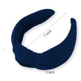Knotted Headbands for Women Non Slip Wide Head Band Royal Blue Headband Fashion Head Bands Top Knot Hairband Hair Accessories for Women