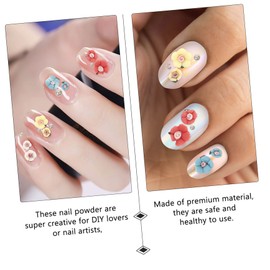 BIUDECO DIY Flower Nail Art Patches Compartment Ceramic Manicure Decor for Natural Artificial Nails for Fashionable Designs