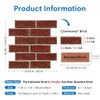 COMSTICKC 3D Peel and Stick Brick Wall Panels, Faux Red