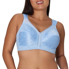 PLAYTEX Womens 18 Hour Comfort-strap Wireless Bra, Full-coverage With 4-way Trusupport, Single & 2-pack Bras, Zen Blue, 42DDD US
