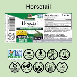 Nature's Answer | Horsetail Extract, 2 000 Mg, 1 Oz | Extracto de Cola de Caballo, 30 Ml