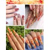 EBANKU 24 Grids Fall Nail Art Sticker Fall Leaves Nail