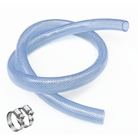 PEISONGFEI 3/4" OD - 25 Ft High Pressure Braided Clear PVC Vinyl Tubing Flexible Vinyl Hose