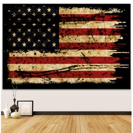 OIOVOIO American Antique Flag Tapestry American Flag Tapestry Wall Hanging Vintage Stars and Striped USA Flag Wall Tapestry for Bar Home Decor Bedroom Living Room Wall Decor (60" W x 40" H)