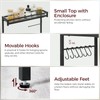 MAHANCRIS Bakers Rack with Storage, Microwave Stand with Paper Holder,
